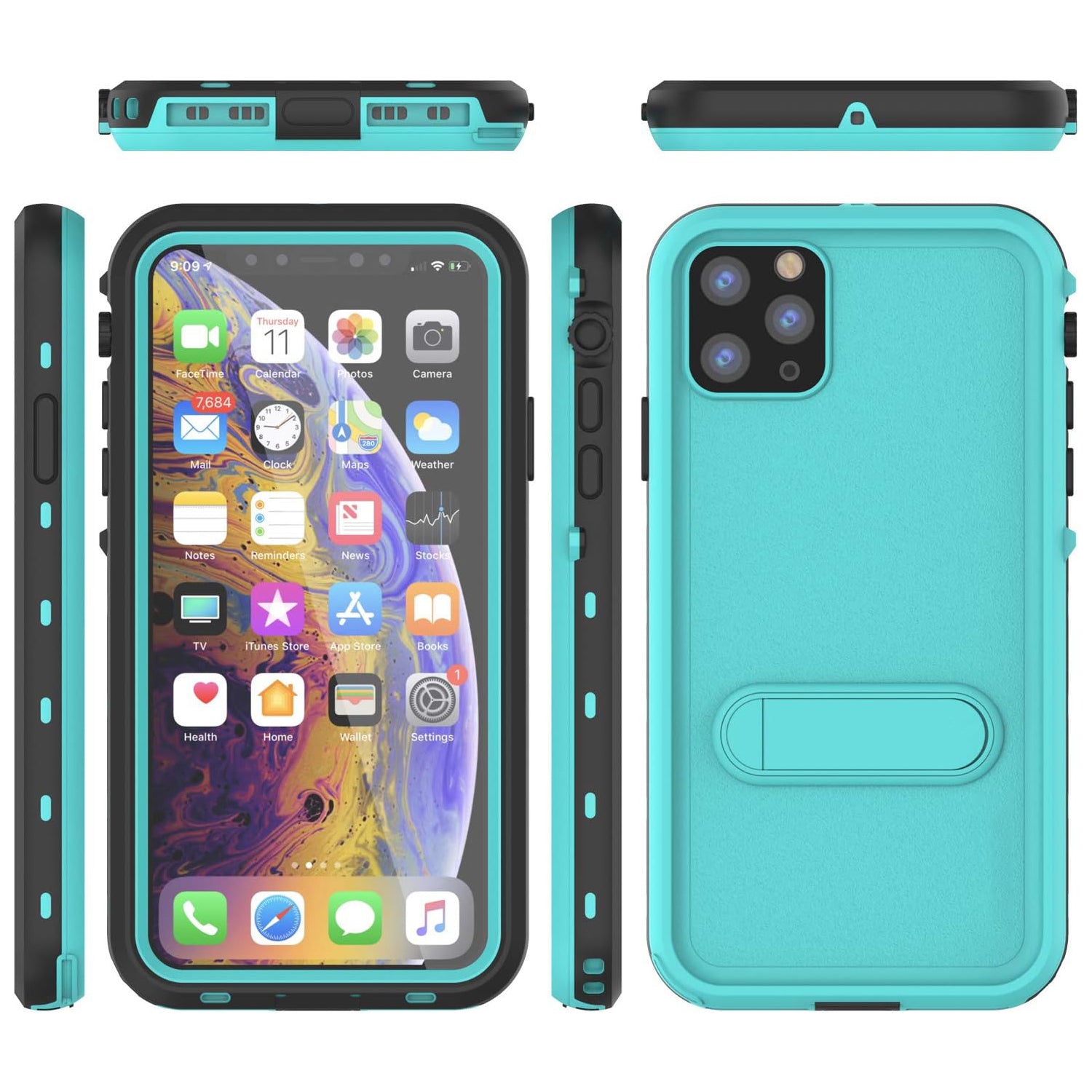 Apple iPhone 11 (6.1") 360 Full Protective Waterproof Case with Built-in Screen Fingerprint Protector