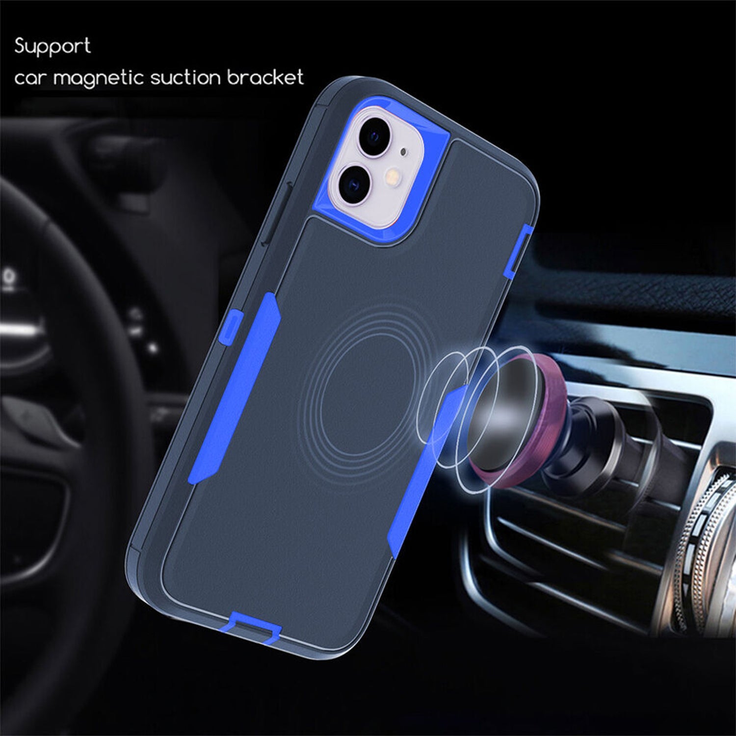 iPhone 11(6.1’’) Adsorbable  fully protected heavy-duty shockproof housing case