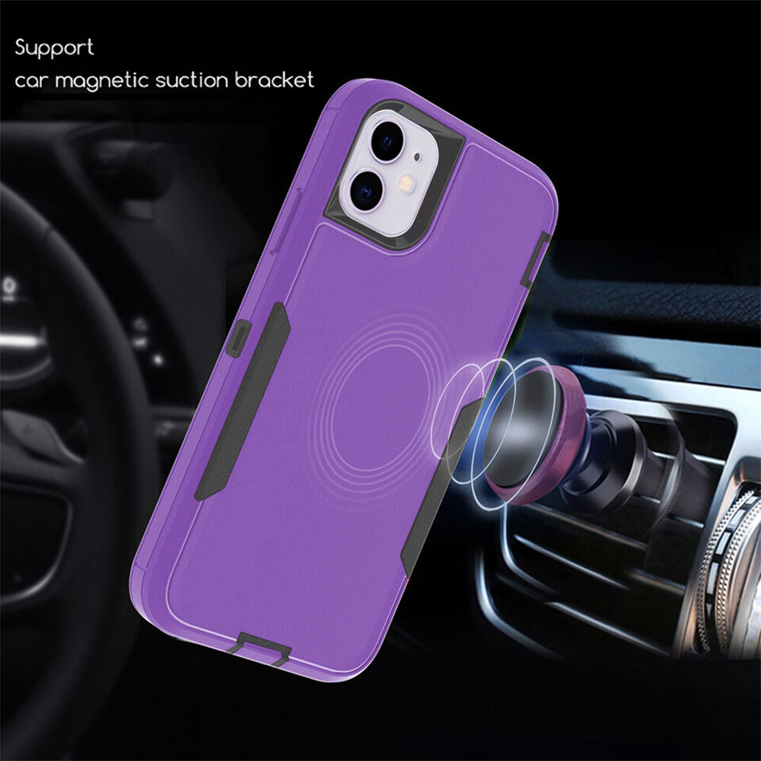 iPhone 11(6.1’’) Adsorbable  fully protected heavy-duty shockproof housing case