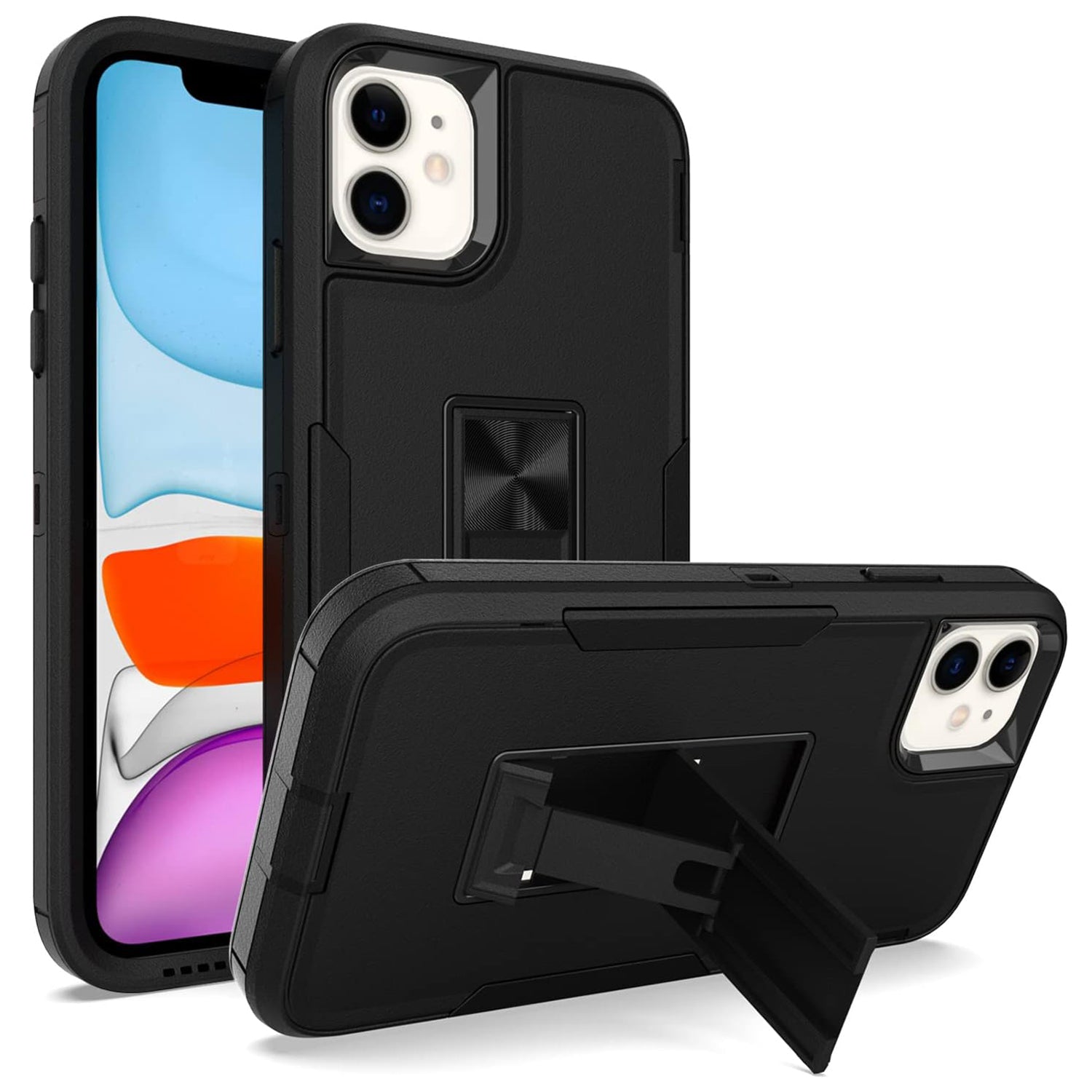 iPhone 11 (6.1’’) Kickstand fully protected heavy-duty shockproof case