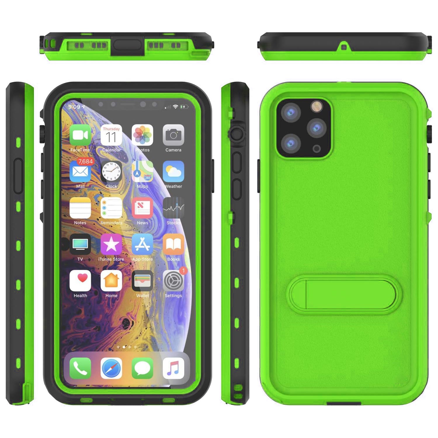 Apple iPhone 11 Pro (5.8") 360 Full Protective Waterproof Case with Built-in Screen Fingerprint Protector