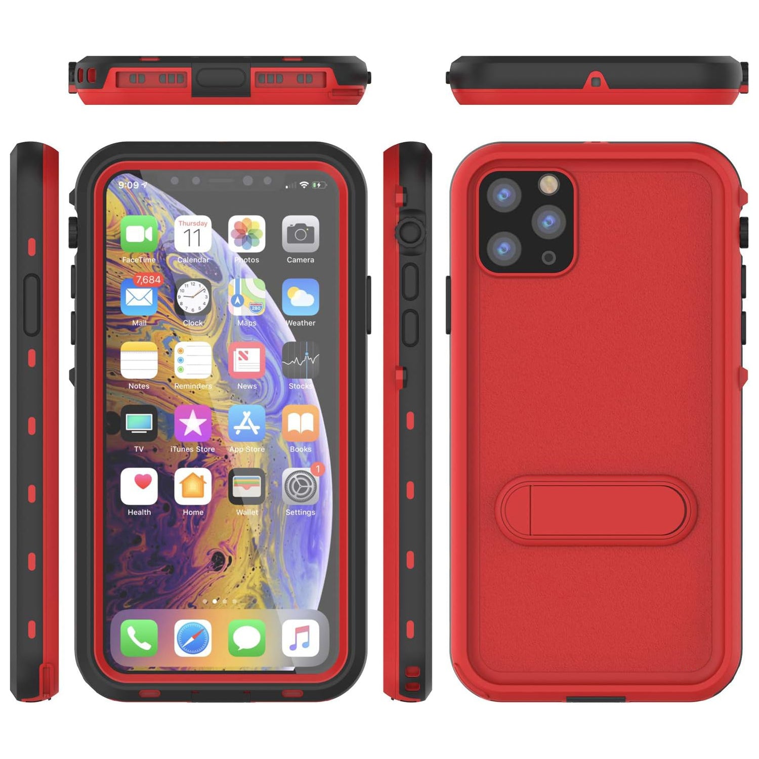 Apple iPhone 11 Pro Max (6.5") 360 Full Protective Waterproof Case with Built-in Screen Fingerprint Protector