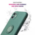 Soft Liquid Silicone Case With Stand Ring Holder For iPhone 12 Mini (5.4")