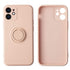 Soft Liquid Silicone Case With Stand Ring Holder For iPhone 12 Mini (5.4")