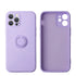 Soft Liquid Silicone Case With Stand Ring Holder For iPhone 12Pro Max (6.7")