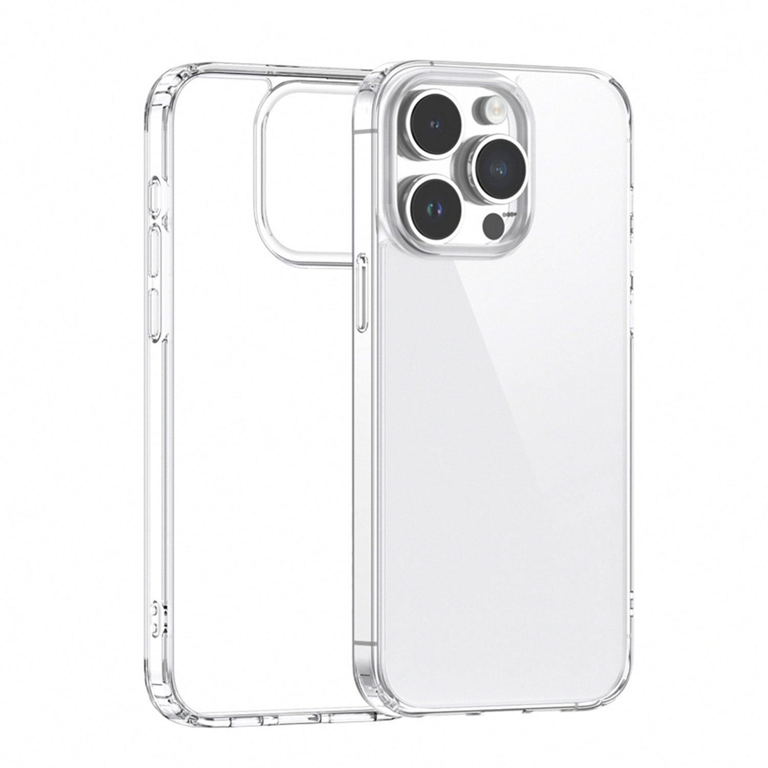 PC Bumper with TPU Back Cover Case for iPhone 12 Pro Max (6.7") - Clear