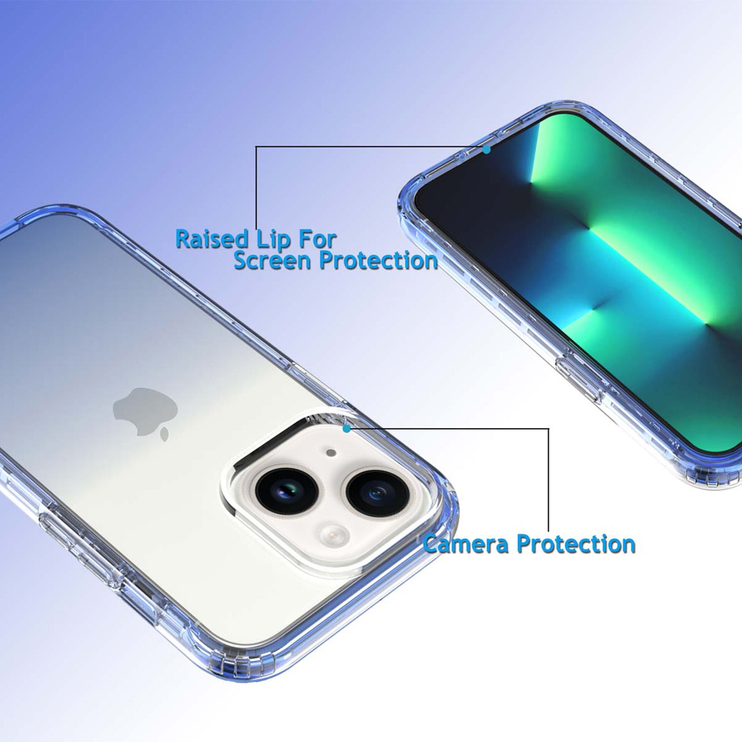 iPhone 14/13 HD gradient transparent  case