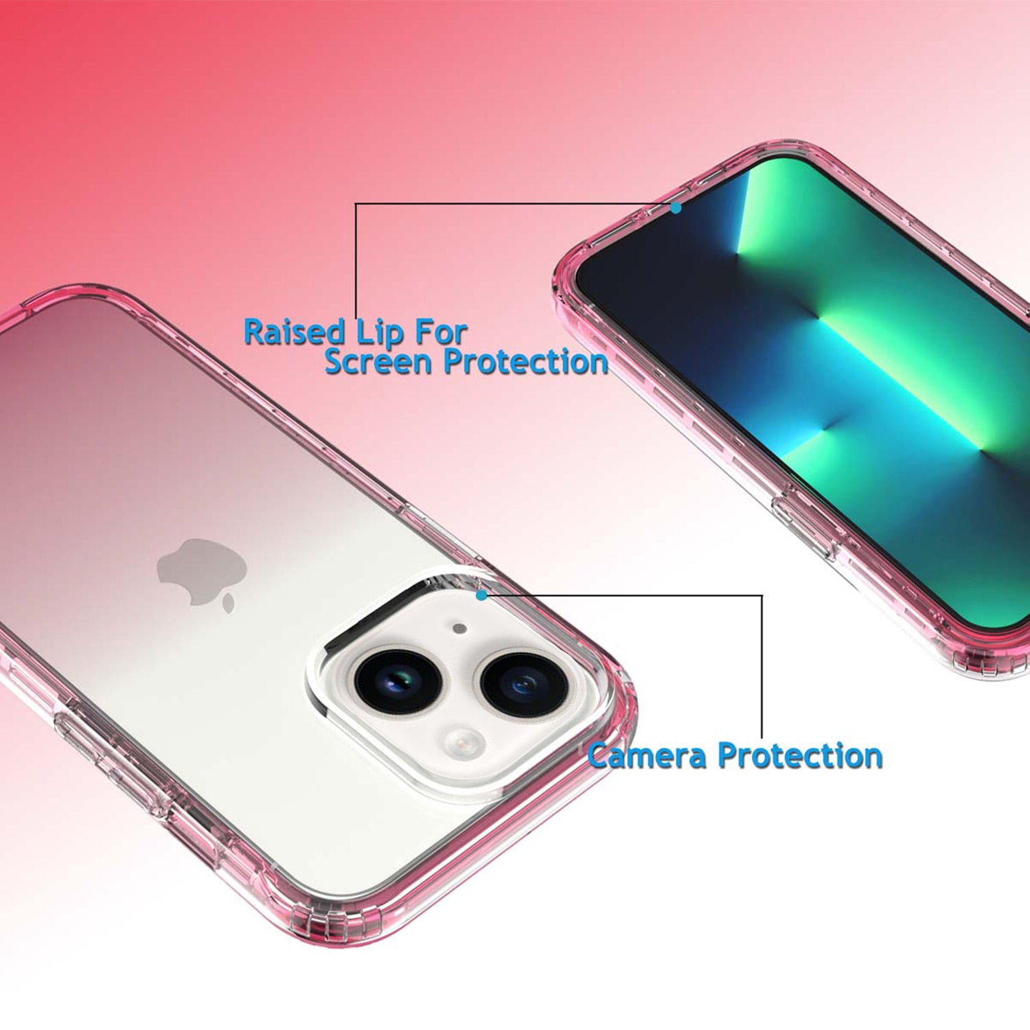 iPhone 14/13 HD gradient transparent  case