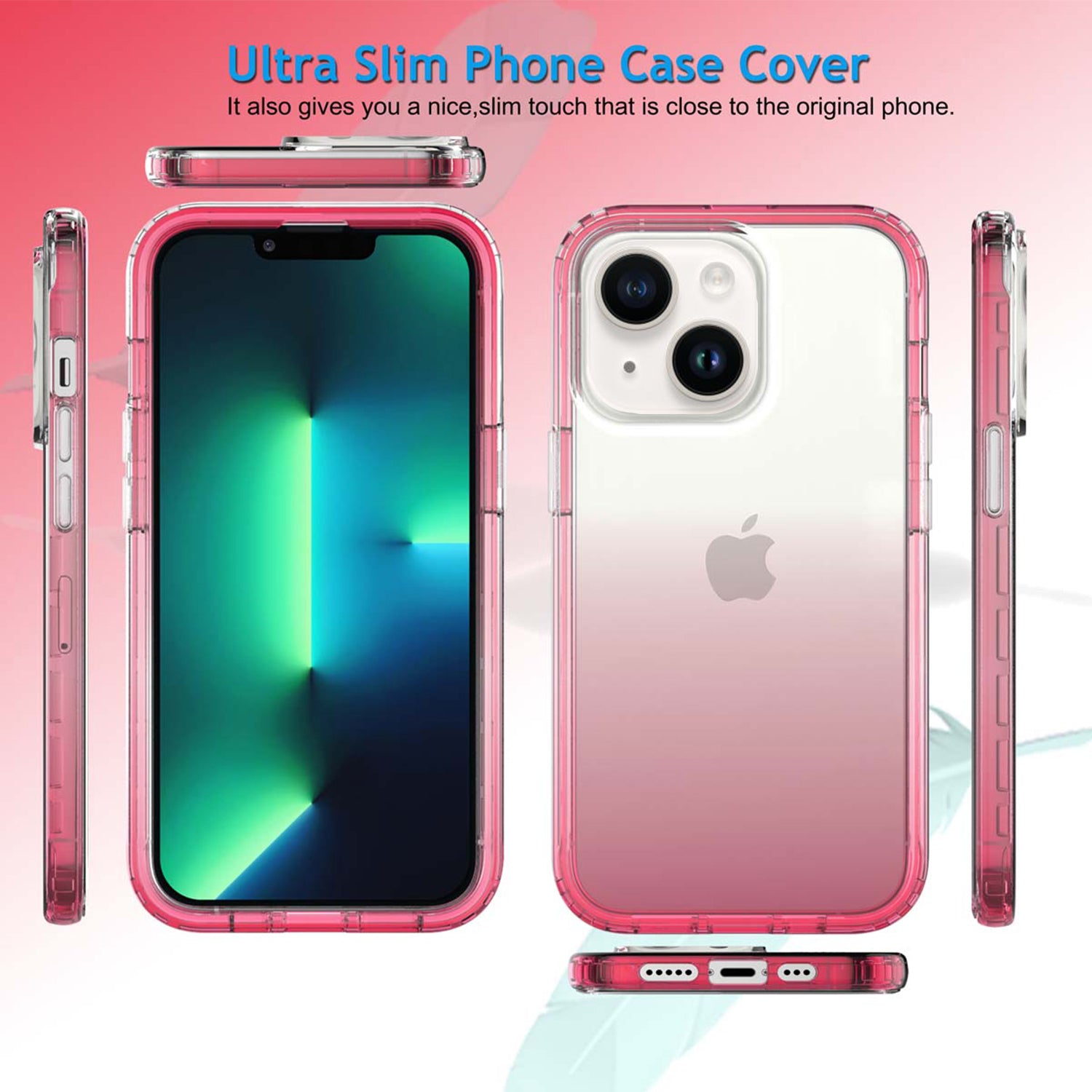 iPhone 14/13 HD gradient transparent  case