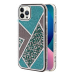 iPhone 13 Pro Max Geometric tricolor bling  case