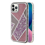 iPhone 13 Pro Max Geometric tricolor bling  case