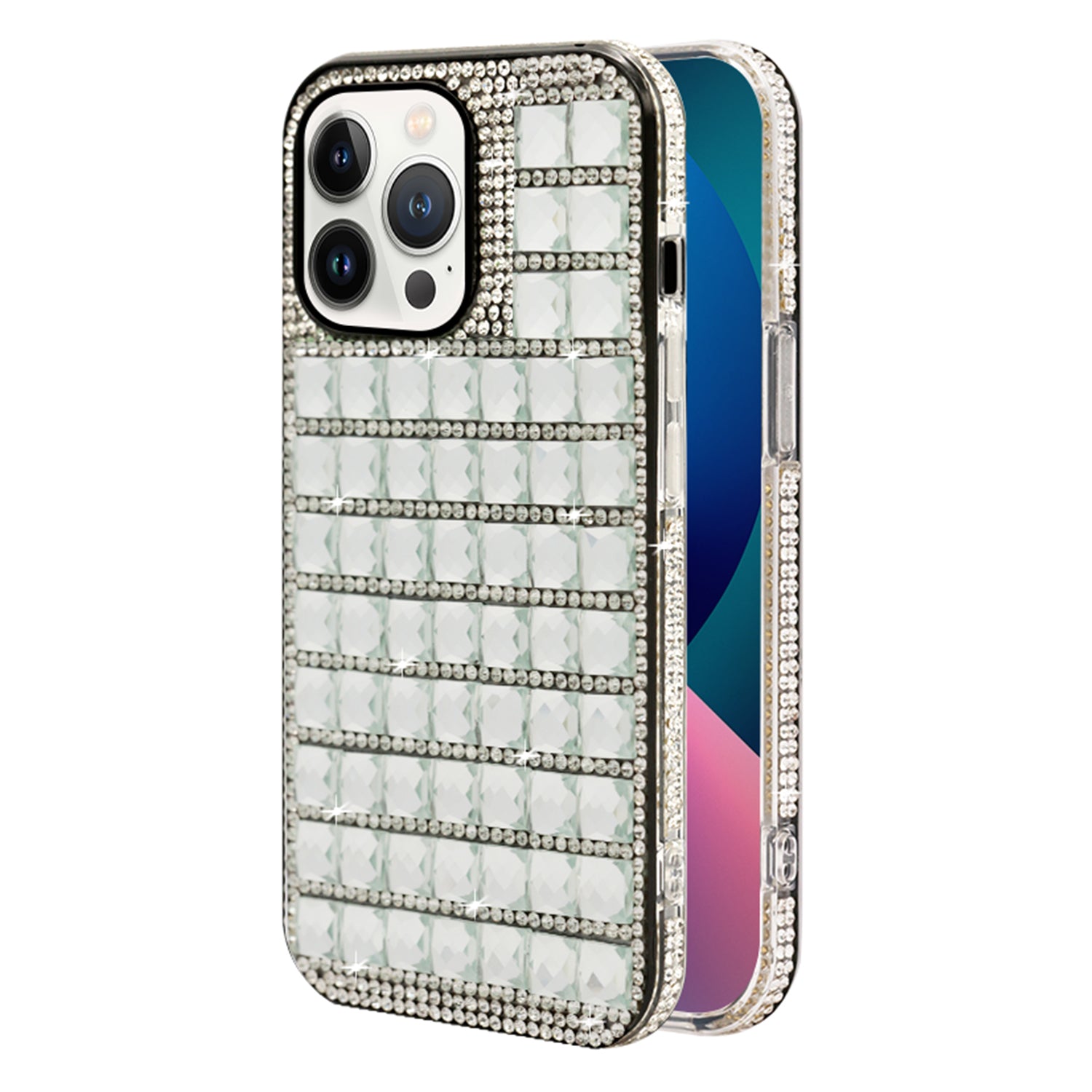 iPhone  13 Pro Square diamond shine case