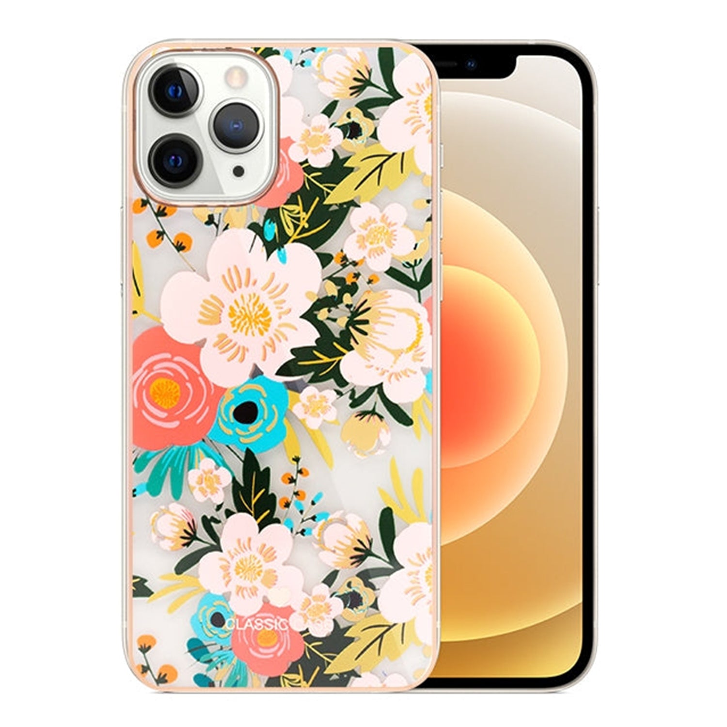 iPhone 13 Pro Max TPU painted fashion flower case