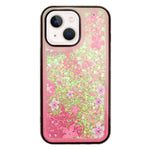 iPhone 14/13 Diamond inlaid on both sides, colorful butterfly quicksand  case