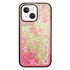 iPhone 14/13 Diamond inlaid on both sides, colorful butterfly quicksand  case