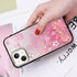 iPhone 14/13 Diamond inlaid on both sides, colorful butterfly quicksand  case