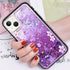 iPhone 14/13 Diamond inlaid on both sides, colorful butterfly quicksand  case