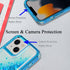 iPhone 14 Plus(6.7") Transparent four corner anti falling quicksand protective case