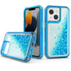 iPhone 14/13 Transparent four corner anti falling quicksand protective case