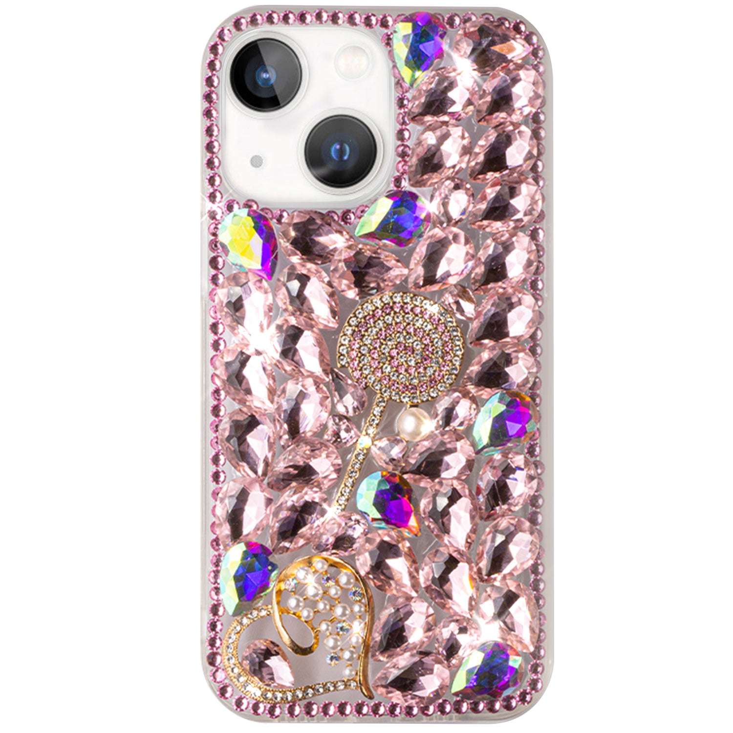 iPhone 15 Plus 3D Diamond Luxury Bling Bling TPU Case