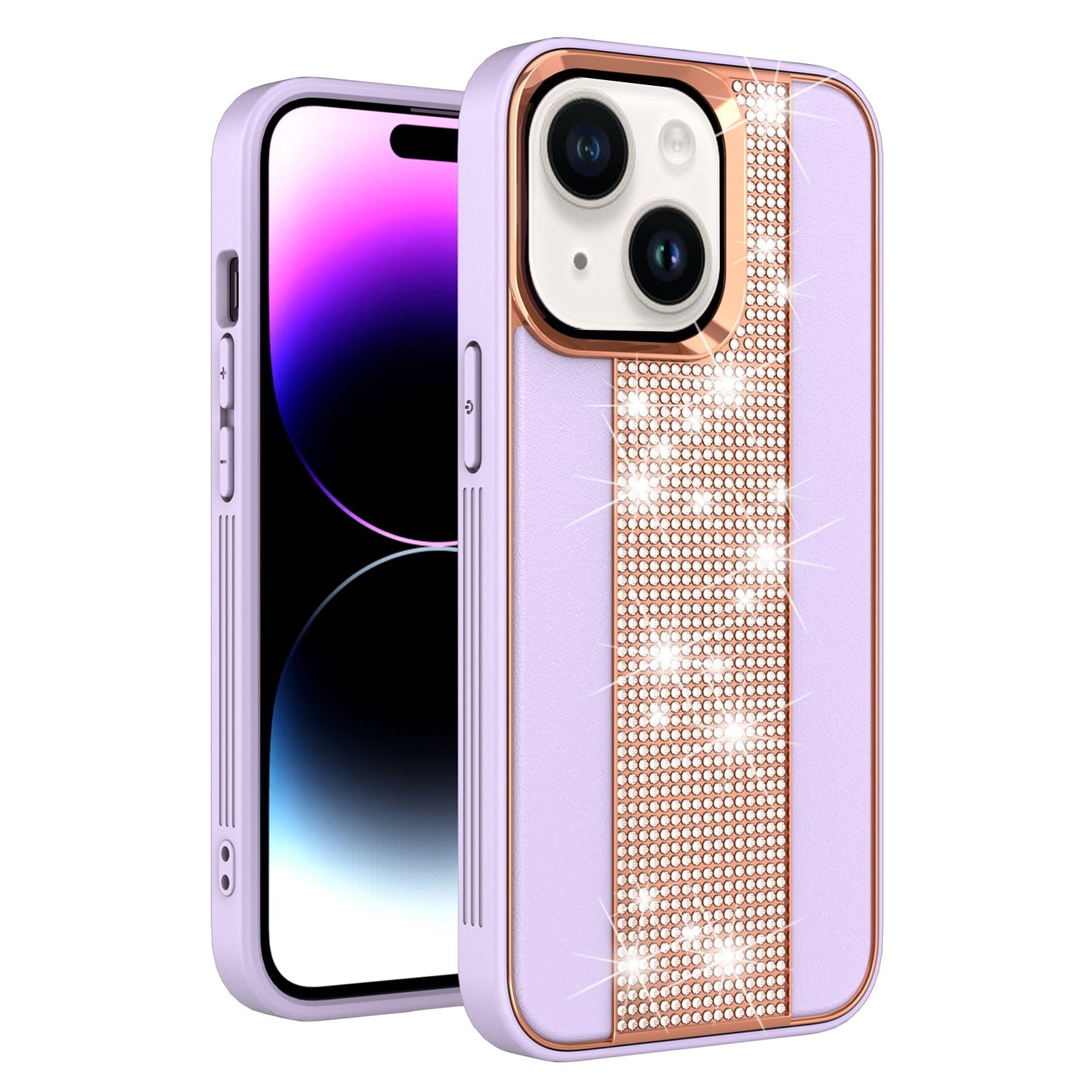 iPhone 14 Plus Xiaoxiangfen Luxury Rhinestone Metal Shot Case