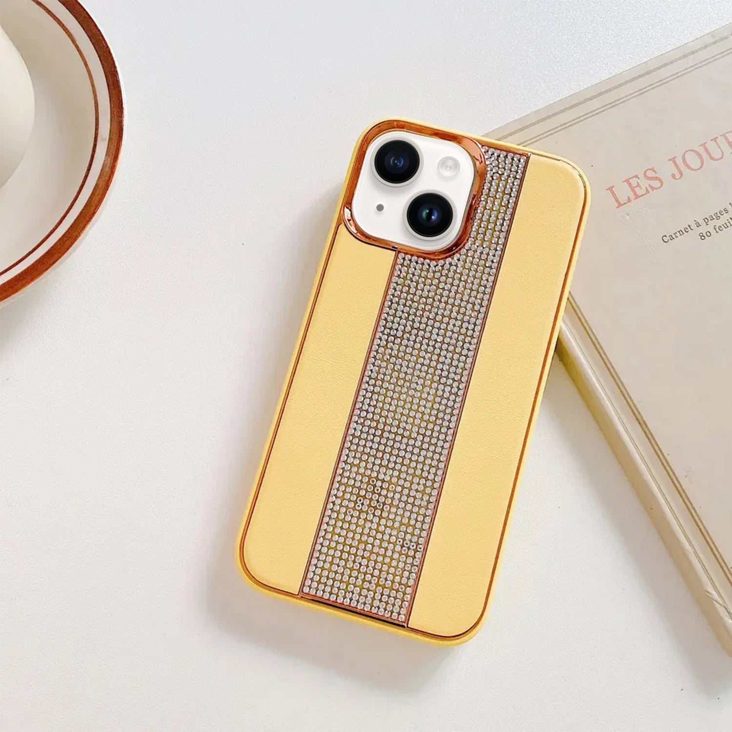 iPhone 14 Plus Xiaoxiangfen Luxury Rhinestone Metal Shot Case