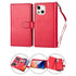 iPhone 14 Plus(6.7") 2 in 1 Leather Wallet Case With 9 Credit Card Slots and Removable Back Cover 