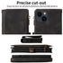 iPhone 14 Plus Retro Premium Flip Leather Cover with 9 Card Holder & Zipper Cash Pocket & Wrist Strap