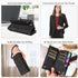 iPhone 14/13 Retro Premium Flip Leather Cover with 9 Card Holder & Zipper Cash Pocket & Wrist Strap