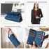 iPhone 14 Plus Retro Premium Flip Leather Cover with 9 Card Holder & Zipper Cash Pocket & Wrist Strap