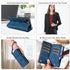 iPhone 14/13 Retro Premium Flip Leather Cover with 9 Card Holder & Zipper Cash Pocket & Wrist Strap