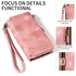 iPhone 14/13 Retro Premium Flip Leather Cover with 9 Card Holder & Zipper Cash Pocket & Wrist Strap