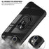 iPhone 14/13 (6.1 ")Transparent Acrylic with ring magnetic car mount Phone holder case-Black