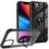 iPhone 14/13 (6.1 ")Transparent Acrylic with ring magnetic car mount Phone holder case-Black