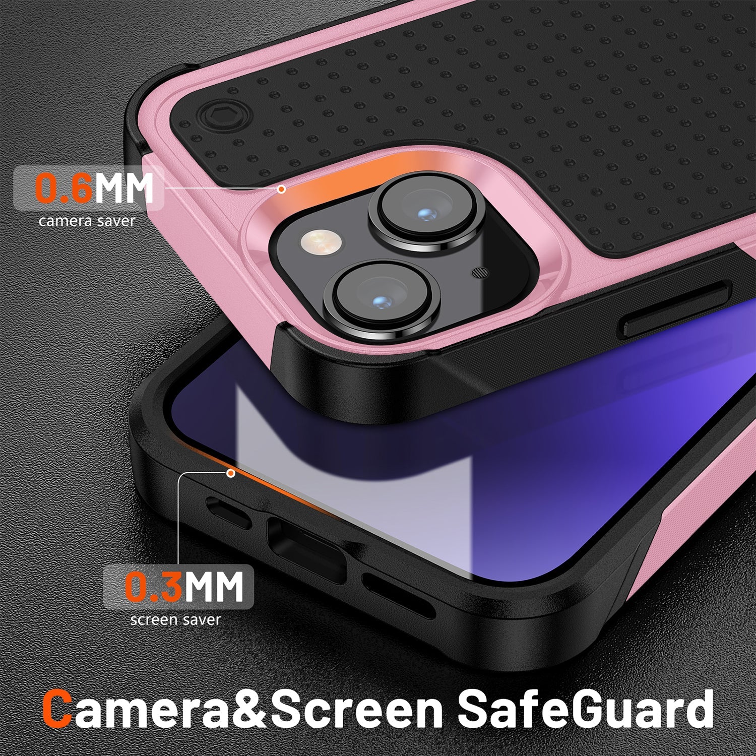 iPhone 14 Plus Durable Defener Shockproof Hard PC TPU Luxury Case