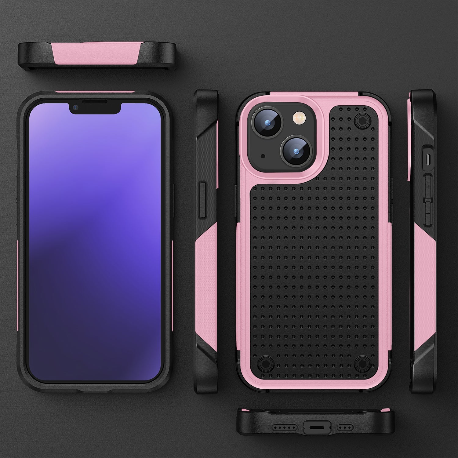 iPhone 14 Plus Durable Defener Shockproof Hard PC TPU Luxury Case