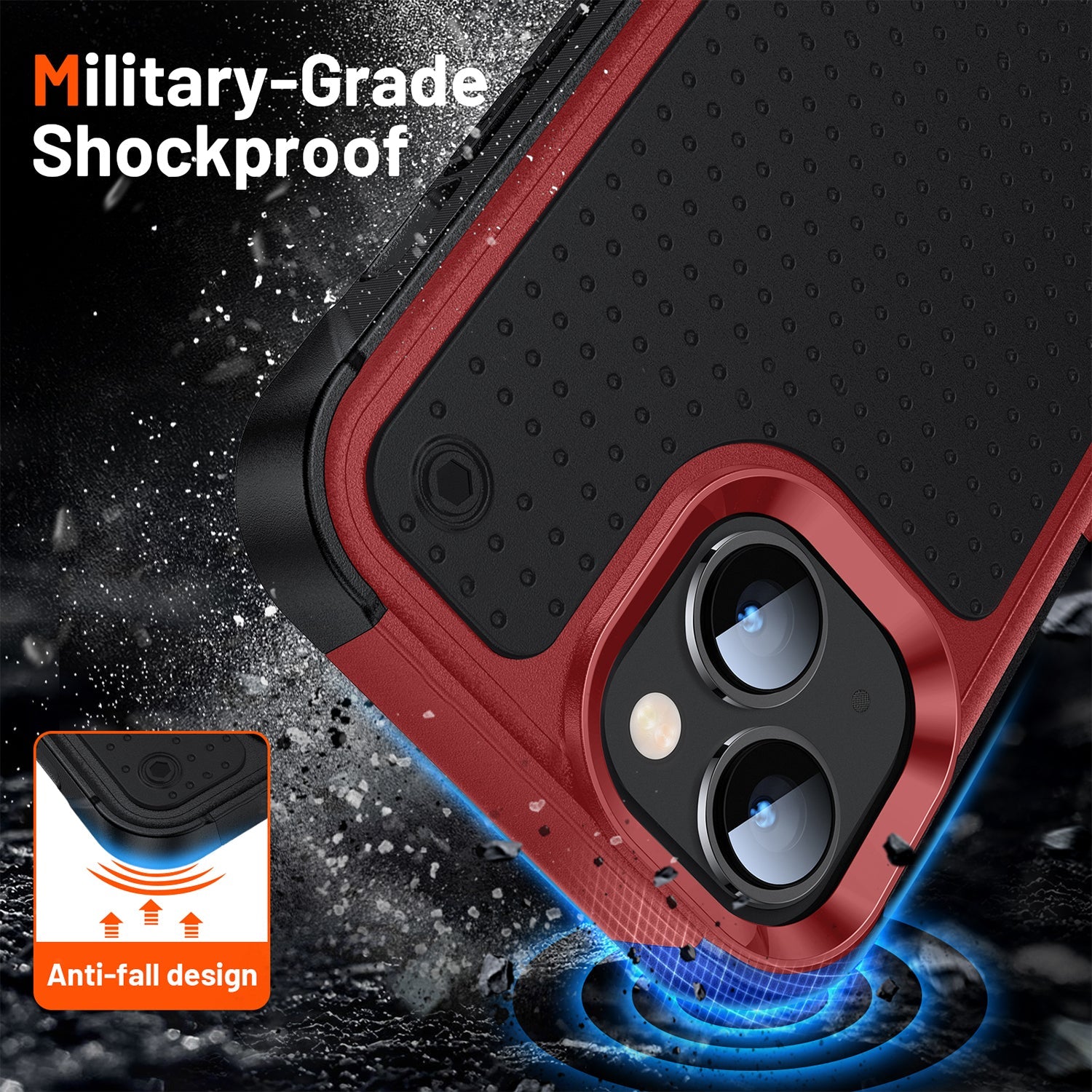 iPhone 14 Plus Durable Defener Shockproof Hard PC TPU Luxury Case