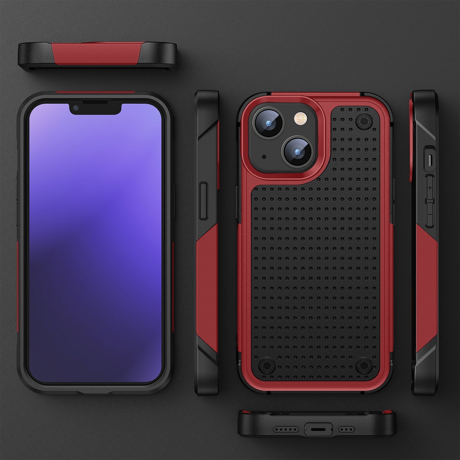 iPhone 14 Plus Durable Defener Shockproof Hard PC TPU Luxury Case