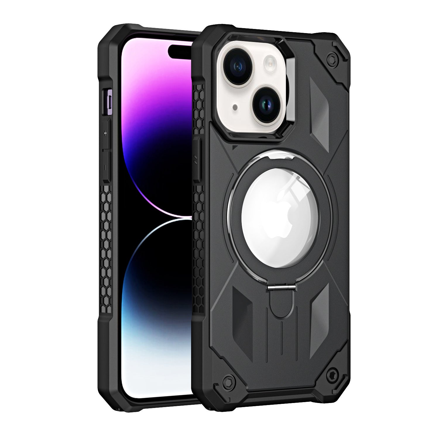 iPhone 14 Plus Armored Magnetic Suction Bracket Case