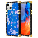 iPhone 14/13 TPU Blue Light Effect Luxury Small Rose Fashion Case