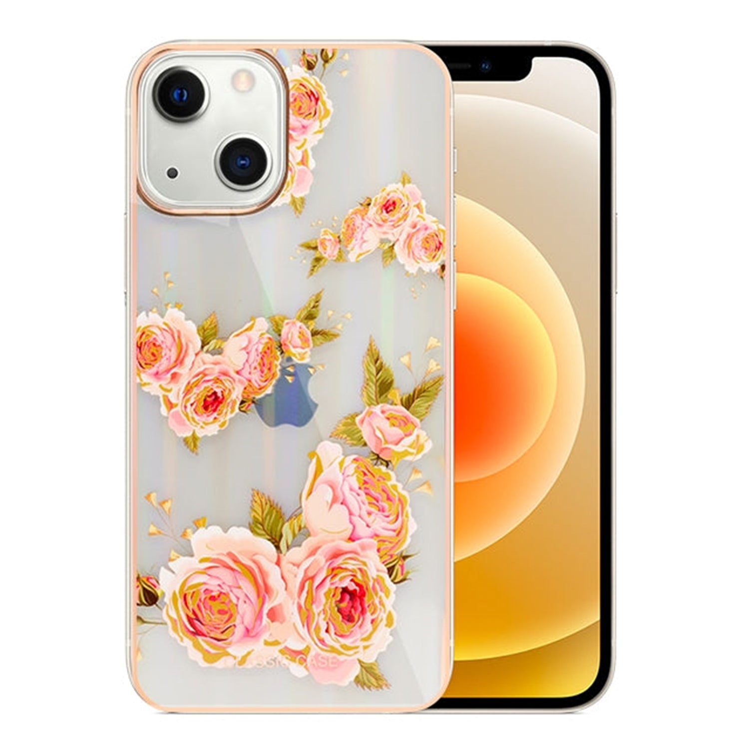 iPhone 14 Plus TPU painted fashion flower case