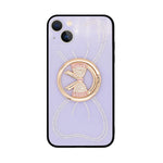 iPhone 14/13 Large bow round support precise hole diamond case