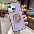 iPhone 14/13 Large bow round support precise hole diamond case