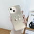 iPhone 14/13 Diamond frame color electroplating bow case