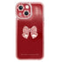 iPhone 14/13 Diamond frame color electroplating bow case