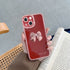 iPhone 14/13 Diamond frame color electroplating bow case