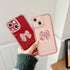 iPhone 14/13 Diamond frame color electroplating bow case