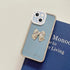 iPhone 14/13 Diamond frame color electroplating bow case