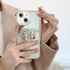 iPhone 14/13 Diamond frame color electroplating bow case