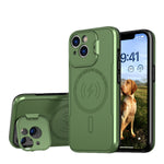 iPhone 14/13 Fashionable Lens Cover Stand Magnetic Suction Wireless Case